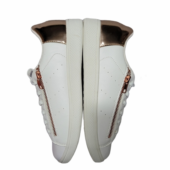 JustFab Shoes - Women's Just Fab Sneakers Size 8.5 White/Rose Gold